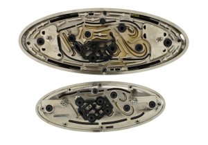 Ford Ranger Oval Emblem Kit - Front + Rear - Ford Racing - Smoked Chrome - Black - `19-`23